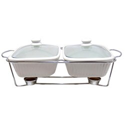 Le Chef French White Ceramic Double Bakeware Set