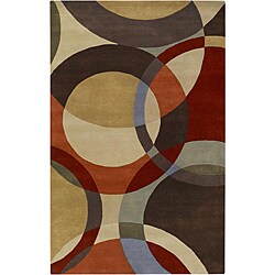 Hand-tufted Mayflower Chocolate Wool Rug (8' x 11')