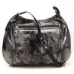 OiOi Black Metallic Out & About Diaper Bag