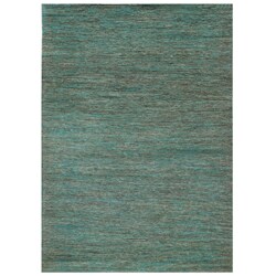 Hand-woven Haneul Blue Hemp Rug (3'6 x 5'6)