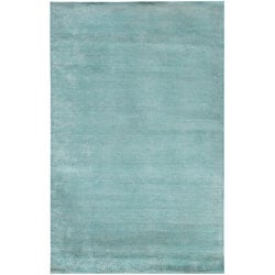 Hand-loomed Haiden Blue Wool/ Viscose Rug (3'6 x 5'6)