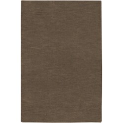 Hand-woven Bosstyn Brown Wool Blend Rug (5' x 8')