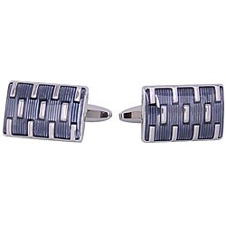 Rhodium Silver Galvanized Cufflinks