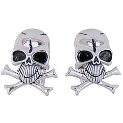 Stainless Steel Skull and Crossbones Cufflinks