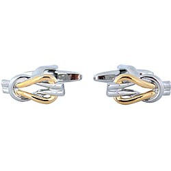 Two-tone Love Knot Cuff Links