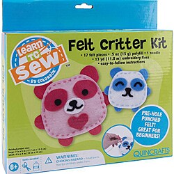 Learn To Sew Panda Felt Critters Kit