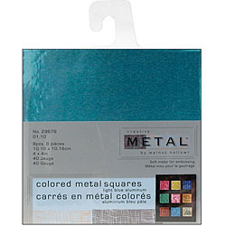 Walnut Hollow Light Blue Metal Squares (Pack of 8)