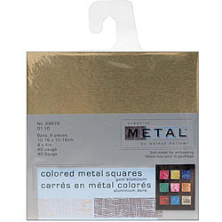 Walnut Hollow Gold Metal Squares (Pack of 8)
