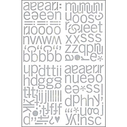 Basic Grey Olivia Die-cut Chip Alphabet Stickers (Pack of 4)