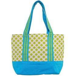 Green Dot CanvasTote Bag