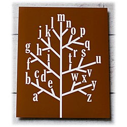Trendography Prints  'Alphabet Leaves' Graphic Art Print