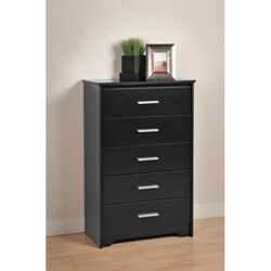 Yaletown 5-drawer Black Chest