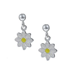 Sterling Essentials Sterling Silver Daisy Ball Stud and Dangle Earrings