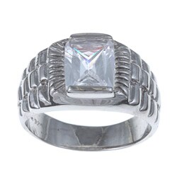 Sterling Essentials Sterling Silver Cubic Zirconia Link Ring
