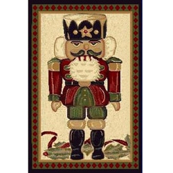 Nutcracker Beige Novelty Rug (3' x 5')