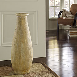 Whitewash Medium Floor Vase (Indonesia)