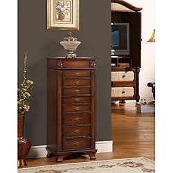 Malard Coffee 8-Drawer Jewelry Armoire