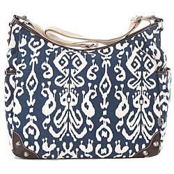 OiOi Blue Ikat Hobo Diaper Bag.