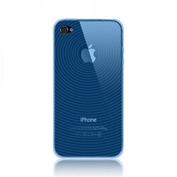 Mivizu Azure Blue Circles Apple iPod Touch 4th Generation TPU Case/ In-ear Studio Earbuds