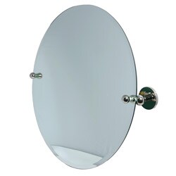 Round Frameless Bathroom Tilt Wall Mirror with Beveled Edge (Case of 24)