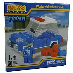 Best-Lock 50-piece Policeman and Car Construction Set