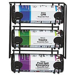 First Aid Only 3-Unit Black Steel Rack 