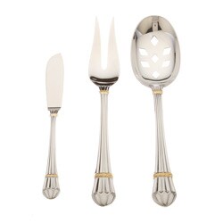 Yamazaki Carouselle Gold Accent 3-piece Serving Set