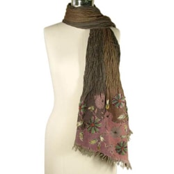 Wool 'Pretty Posies' Scarf (India)
