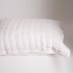 Ruched Ivory Standard-size Sham
