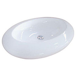 Taichi Vitreous China Oval Bathroom Vessel Sink