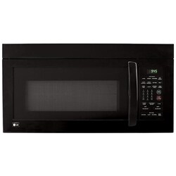 LG 1.6-cu-ft Black 1000W Over-range Microwave (Refurbished)