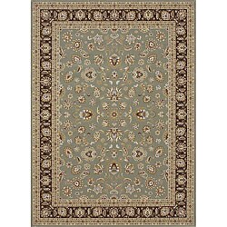 Primeval Sage/ Coffee Oriental Rug (9'2 x 12'7)