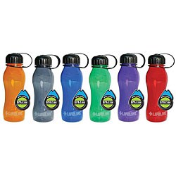 BPA-free 18-oz Assorted Colors Plastic Water Bottle (Pack of 12)