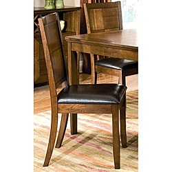 Walnut Panel-back Dining Chair(Set of 2)