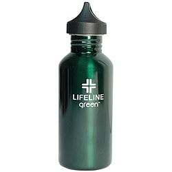 Stainless Steel 27-oz Green Water Bottles (Pack of 6)