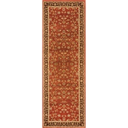 Hand-tufted Primeval Orange Oriental Rug (2'8 x 7'7)