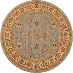 Hand-tufted Primeval Blue Oriental Rug (7'7 Round)