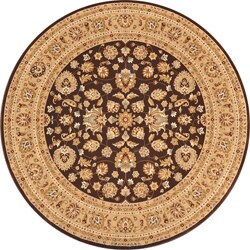 Hand-tufted Primeval Brown Oriental Rug (7'7 Round)