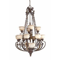 Kordoba 16-light Roman Bronze Chandelier