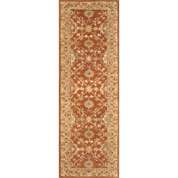 Hand-tufted Aara Orange Wool Rug (2'3 x 8')