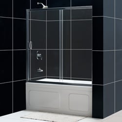 DreamLine Infinity 60x58-inch Clear Glass Sliding Bathtub Door