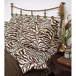 Zebra Brown Safari Twin-size Sheet Set