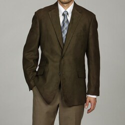 U&I Men's Olive Faux Suede Two-button Sportcoat