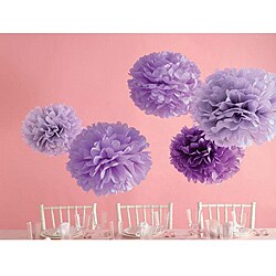 Martha Stewart Purple Decor Pom-Poms (Pack of 5)