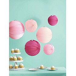 Celebrate Decor Pink Accordion Lanterns (Pack of 6)