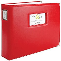 Pebbles Share & Tell Red 12x12-inch Photo / Scrapbooking Album