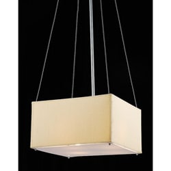 Square 4-light Chrome Chandelier