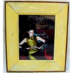 Recycled Boatwood Yellow 8x10-inch Picture Frame (Thailand)