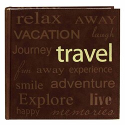 Pioneer Book-style Brown Travel Photo Albums (Pack of 2)