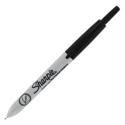 Sharpie Retractable Black Ultra Fine Permanent Markers (Pack of 12)